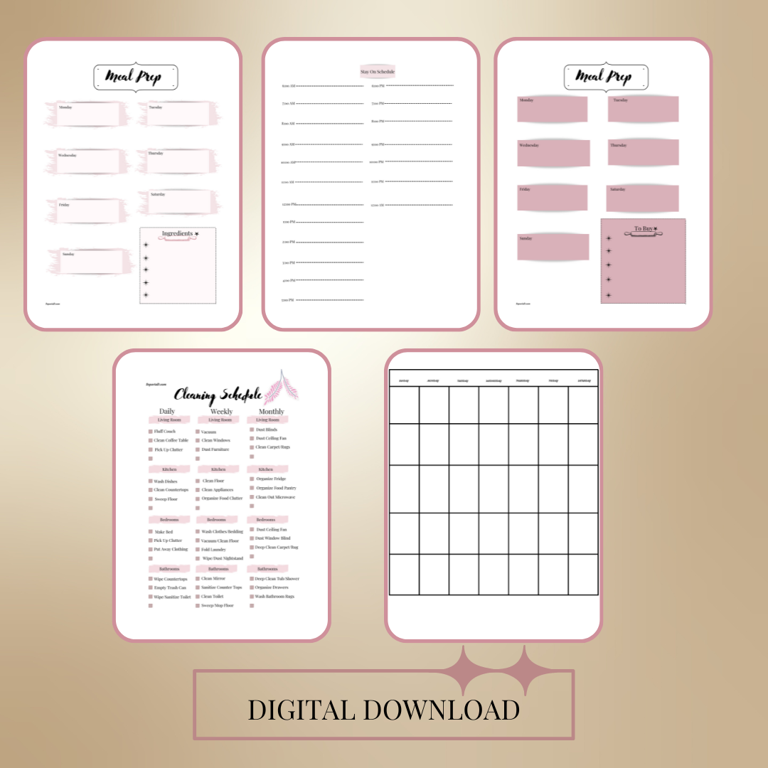 Mom Life Daily Tasks Printable Bundle - SoporiaD