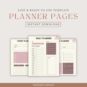 20 Downloadble Planner Templates For Busy MOM’S